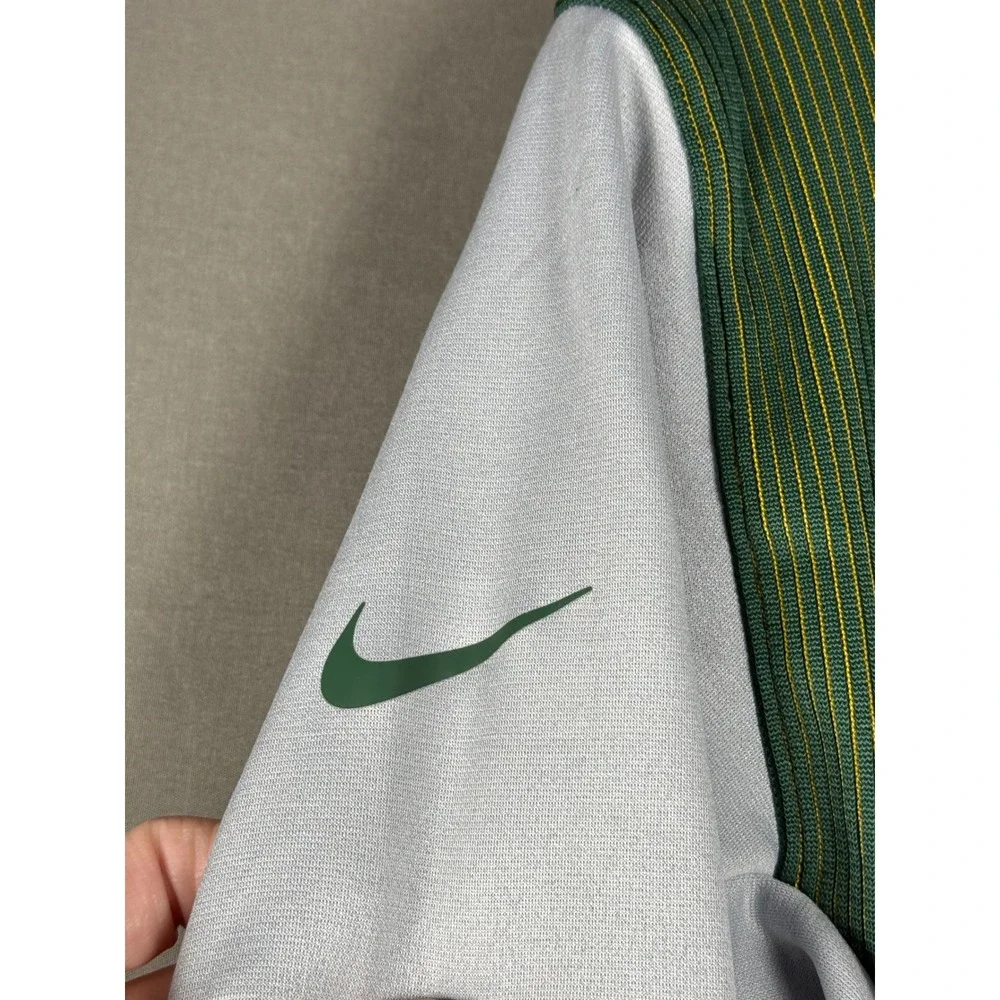Nike Full Zip Hoodie Mens Small Grey Green Bay Packers NFL Dri-FIT On-Field